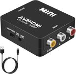 VIXLW RCA to HDMI Converter, AV to HDMI Converter, Mini RCA Composite CVBS Audio Video Converter Supports PAL/NTSC Compatible with PC/Laptop/Xbox /PS4 /TV/STB/VHS/VCR/Blue-Ray
