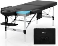 KCC Memory Foam Massage Table Premium Portable Foldable Massage Bed Height Adjustable, 84 Inches Long 28 Inchs Wide Home Salon Spa Bed Tattoo Table with Accessories &Carrying Case, Easy Set Up