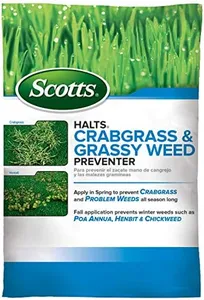 Scotts Halts Crabgrass & Grassy Weed Preventer, Pre-Emergent Weed Killer for Lawns, 10,000 sq. ft., 20.12 lbs.