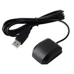 Geekstory VK-162 G-Mouse USB GPS Dongle M8030 Chip 72 Channel Navigation Module External GPS Antenna Remote Mount USB GPS Receiver with Flash for Raspberry Pi Support Google Earth Window Linux