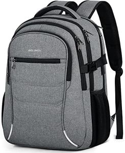 IGOLUMON Laptop Backpack 15.6 Inch Travel Backpack for Men Women Waterproof Computer Work Business College Mens Backpack, Grey, 15.6 inch