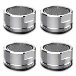 4 Pcs Water Saver Spout Filter Mesh Tap Head Faucet Aerator Replacement Parts Insert Nozzle Kitchen Bathroom Shower Sink Basi 24mm Tool Regulator Flow Silver