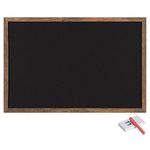 Navaris Wall-Mounted Chalkboard - 60x40cm Framed Blackboard for Wall - Memo Message Board with Pack of 4 Chalk Sticks for Home Kitchen Office