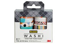 Scotch Washi Tape, Abstract Modern Design, 8 Rolls, Great for Bullet Journaling, Scrapbooking and DIY Décor (C1017-8-P19)