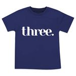 Wild and Happy Three Year Old Birthday Tshirts for Third Bday Party for 3 Year Old Toddler Boys (CA/US, Age, 4 Years, Blue)