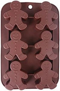 Gingerbread Man Silicone Mould - MoldFun Christmas Party Gingerbread Mould for Chocolates, Soaps, Cake Baking, Ice Cubes, Jello Shots, Muffins, Cookies