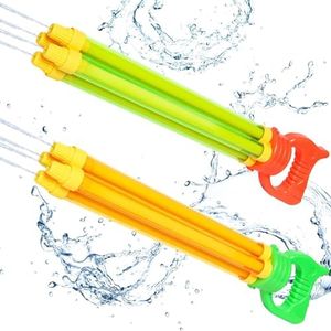 ZDY 2 Packs Water Guns for Kids Adults,Blast Water from 4 nozzles with Long Range,Squirt Guns Water Blaster Pool Toys High Capacity for Boys Girls
