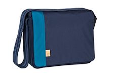 Lassig Casual Messenger Diaper/Changing Bag, Solid Navy