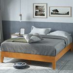 Zinus King Bed Frame - Marissa Deluxe 12 inch Wood Platform Bed with Wood Slats Support, Easy Assembly, No Boxspring Needed - Wood Bed Frame with Underbed Storage Space, Rustic Pine Finish, King Size