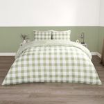 OHS Double Bed Gingham Check Duvet 