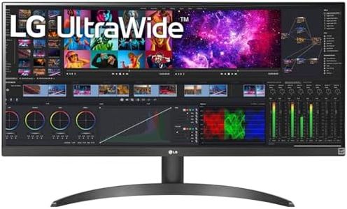 LG 29WQ500, 29 inch (73.66 cm), IPS, UltraWide FHD 2560 x 1080, 100Hz, Black, 1ms, AMD FreeSync, HDR10, OnScreen Control, Dual Controller, 3-Side Virtually Borderless, Dynamic Action Sync Monitor
