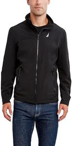 Nautica Men's Casual Lightweight Full Zip Windbreaker-Weather Resistant Golf Jacket (S-XXL), Black, 6X-Large Tall