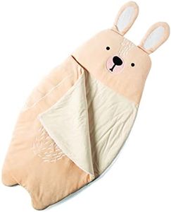 MindWare Oh So Fun! Bunny Sleeping Bag – Child Sleeping Bag for Kids Ages 3 & Up