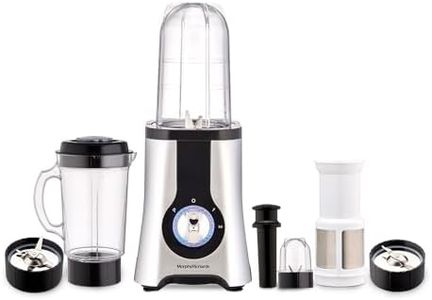 Morphy Richards Acrylonitrile Butadiene Styrene 4 In 1 Blendmaster | 400 Watts Powerful Motor | Grind, Mix, Crush, Chop & Extract In Minutes | 4 Jars | 2 Speed Control With Pulse Mode | Silver & Black