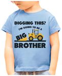 Tstars Big Brother Shirt for Toddler Pregnancy Announcements Tractor Shirts for Boys 3T California Blue