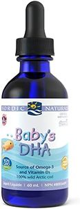 Nordic Naturals Baby's DHA Liquid - Omegas From Arctic Cod Liver Oil with Vitamin D3, Safe and Effective for Babies, 60 mL
