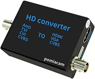 BNC to HDMI Converter,4-in-1 Composite CVBS AHD TVI CVI to HDMI Video Signal Converter,AHD to HDMI Adapter Supporting BNC Cable to HDMI VGA BNC(CVBS) for Camera/DVR/CCTV Security System