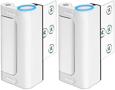 Home Security Door Lock, Upgrade Easy Open Childproof Door Reinforcement Lock with 3" Stop Withstand 800 lbs for Inward Swinging Door, Add Extra Lock to Defend Your Home Safe (White)