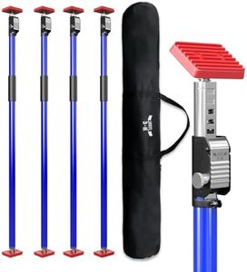 3-H Truck Cargo Bar,Adjustable Support Pole All Metal 4 Pack,Cabinet Jack,Truck Bed Divider with Self-Locking Spring Ratchet - Load Lock Bar for Vans, SUVs & Trucks,43-80 inches (Blue)