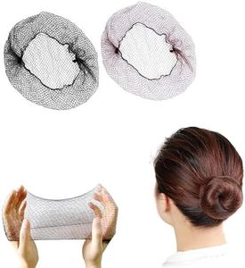 LYSAIMG 60Pcs Invisible Elastic Edge Mesh,40Pcs Black 20Pcs Brown Hair Net,20 InchesElastic Mesh Wig Netsfor Ballet Dance,Food Service, Horseriding,Chef,Nurse