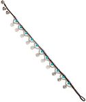 SPUNKYsoul Boho Inspirational New Adventures Beginnings Good Luck Howlite Beaded Bracelet Multi Piece Set for Women (Drop Spiral Anklet)