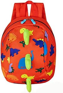 YUPING Toddler kids Dinosaur Backpack Book Bags with Safety Leash for Boys Girls, Style:91 Red, Traveling