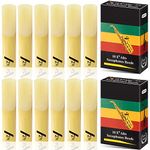 20 Pieces Alto Saxophone Sax Reeds Size 2.5, Strength 2 1/2 Alto Saxophone Reeds Bamboo Saxophone Reeds with Individual Case for Clarinet Soprano or Alto Sax