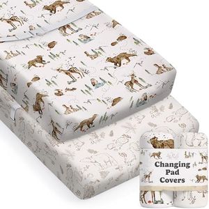 Baby Changing Pad Cover 2-Pack (Magic Forest) - Premium Fitted Sheets Changing Table Cover - Buttery Soft Cotton Blend - Diaper Changing Pad Cover - Changing Pad Sheets
