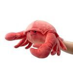 JUSTQUNSEEN Hand Puppet Crab Puppet,13" Crab Puppet Animal Puppets for Kids Realistic Plush Puppet Stuffed Crab Toys, Crab Hand Puppet with Moveable Mouth Puppet Role Play Teaching