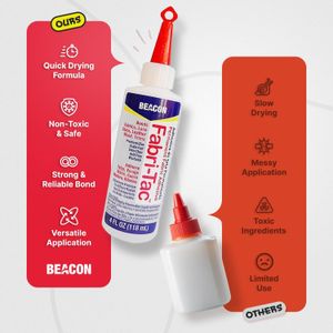 Beacon Fabri-Tac Adhesive Triple Pack – 118ml Fabric Glue