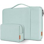 DOMISO 14 inch Laptop Sleeve Case Water Resistant Shockproof Protective Computer Bag for 14" Notebook/15 MacBook Pro/HP Stream 14/Lenovo ThinkPad Yoga/Dell/Asus with Accesory Bag,Mint Green