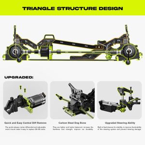 AMORIL 1/10 Brushless RC Car – Green High-Speed Remote Control