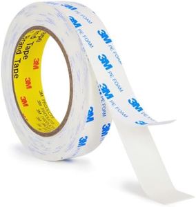 3M Double Sided Tape 1"×16.5Ft, Mounting Tape Heavy Duty No Residue, Removable PE Foam Tape Strips, Extra Strong Adhesive Tape Waterproof for Walls Home Office Decor Crafts Paint Picture Poster