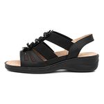 Softlites Sylvia Womens Black Comfort Sandal - Size 8 UK - Black