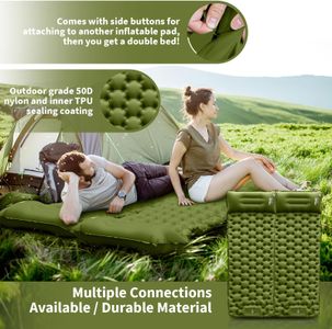 HiiPeak Ultralight Camping Sleeping Pad with Pillow – Inflatable, Green
