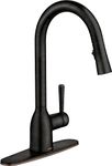 Moen 87233BRB Adler One-Handle High Arc Pulldown Kitchen Faucet with Power Clean, Mediterranean Bronze