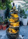 Classy Home Creation Buddha Fountain 4 feet for Home Decor,Garden, Office | Step Water Fountain for Living Room| Rock Fountain 4 feet with Ganesh Statue for Home