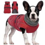 Bonaweite Extra Warm Dog Coat, Turtleneck Fleece Dog Winter Coat, Reflective Dog Jacket with Harness Built in, Dog Cold Weather Coat for Large Dogs, Water Resistant Dog Hunting Safety Vest Snowsuit