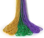 HOOSUN 30 Pack Mardi Gras Beads Necklaces Bulk, Mardi Gras Accessories for Party Favors, Gold Green and Purple Decoration St Patricks Day Necklace Party Supplies Mardi Gras Decor For Party, School Event,Home