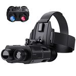 Night Vision Goggles, Night Vision Binoculars, Digital Infrared Goggles with Screen for Viewing 984ft/300m in 100% Darkness,FHD 4K Video for Hunting & Surveillance