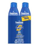 Coppertone Sport Sunscreen Spray SPF 50 Duo Pack, 4-in-1 Perforamnce, 2 x 215 mL