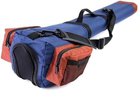 M MAXIMUMCATCH Maxcatch Fly Fishing Rod Case with Reel Pouch, Complete Rod Protection Bag, 9’ 4pc, Single (Blue Double Rod Case, 9' 4sec)