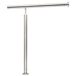 CO-Z Stainless Steel Handrail, 80x90 cm Interior Exterior Handrail for 1-2 Steps, Hand Support Railing for The Elderly & Others, Outdoor Indoor Bannister Rail with Wall Fittings and Metal Plugs