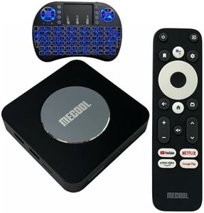 KM2 Plus Android TV Box Android 11 Amlogic S905X4-B 2GB RAM 16GB ROM 2.4G&5G WiFi BT5.0 USB3.0 Support AV1 4K H.265, HDR10+ 4K HDR Box with i8 Keyboard (English Version)