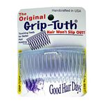 Good Hair Days 3 1/4 Inch Grip-Tuth Comb - Crystal - 2 Combs