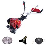 Fenton Krishi FX-50 Prime 4 Stroke Petrol Brush Cutter Machine for Farming | Heavy Duty Grass & Crop Cutting Tool with 50cc Engine | Includes 80T, 3T & Tap & Go Blades for Garden, Lawn & Agriculture