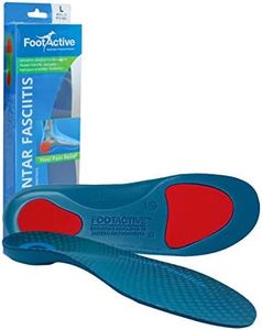 FootActive Plantar Fasciitis Insoles - L- 9/10.5 UK Blue