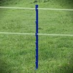 DOBLIT Electric Fence Post 105cm Electric Fencing Poly Stake Suitable for Wire Rope or Braid Weather Proof and UV Stable Plastic- Blue (20)