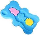 UNAOIWN Baby Bath Sponge Infant Bath Cushion Comfy Anti Bacterial and Skid Proof Bathing Mat (Blue)