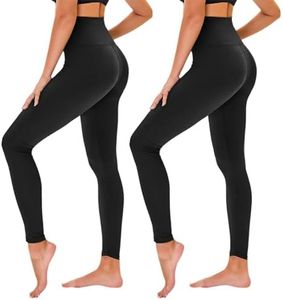 High Waisted Leggings for Women - No See Through Tummy Control Cycling Workout Yoga Pants with Pockets Reg & Plus